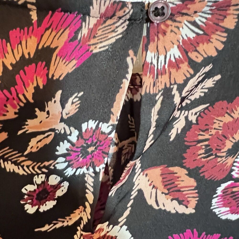 a:glow Floral Maternity Top Size M Black And Rose Long Boho Sleeves Lightweight - Picture 5 of 9